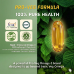 Careflexa Omega Veg 1200mg | Plant Based Omega Wellness Supplement | 60 Capsules | Heart & Brain Support - Image 2