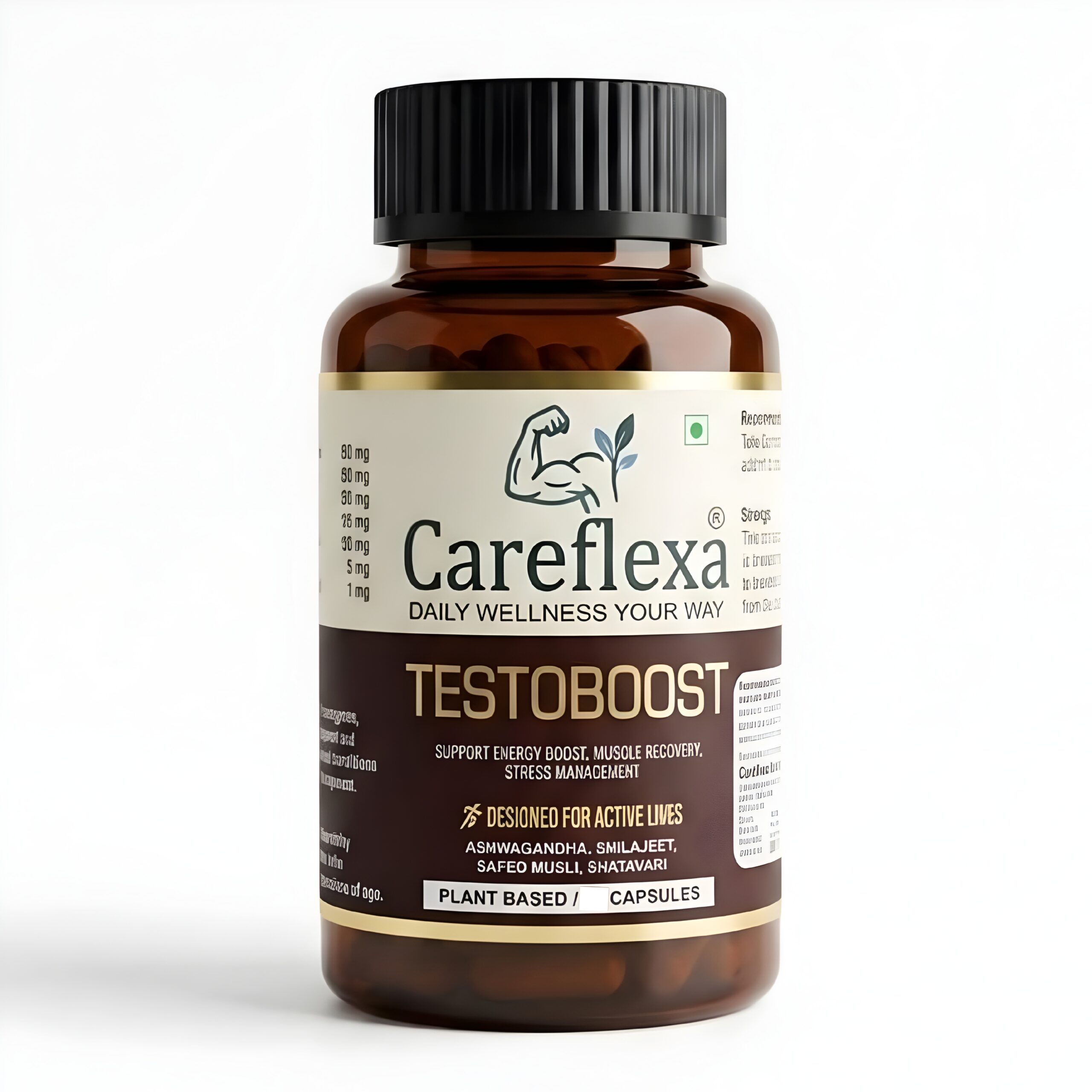 Picsart_26-05-28_15-29-42-620.jpg Careflexa Testoboost | Natural Energy & Muscle Recovery Support | Plant Based - Image 1